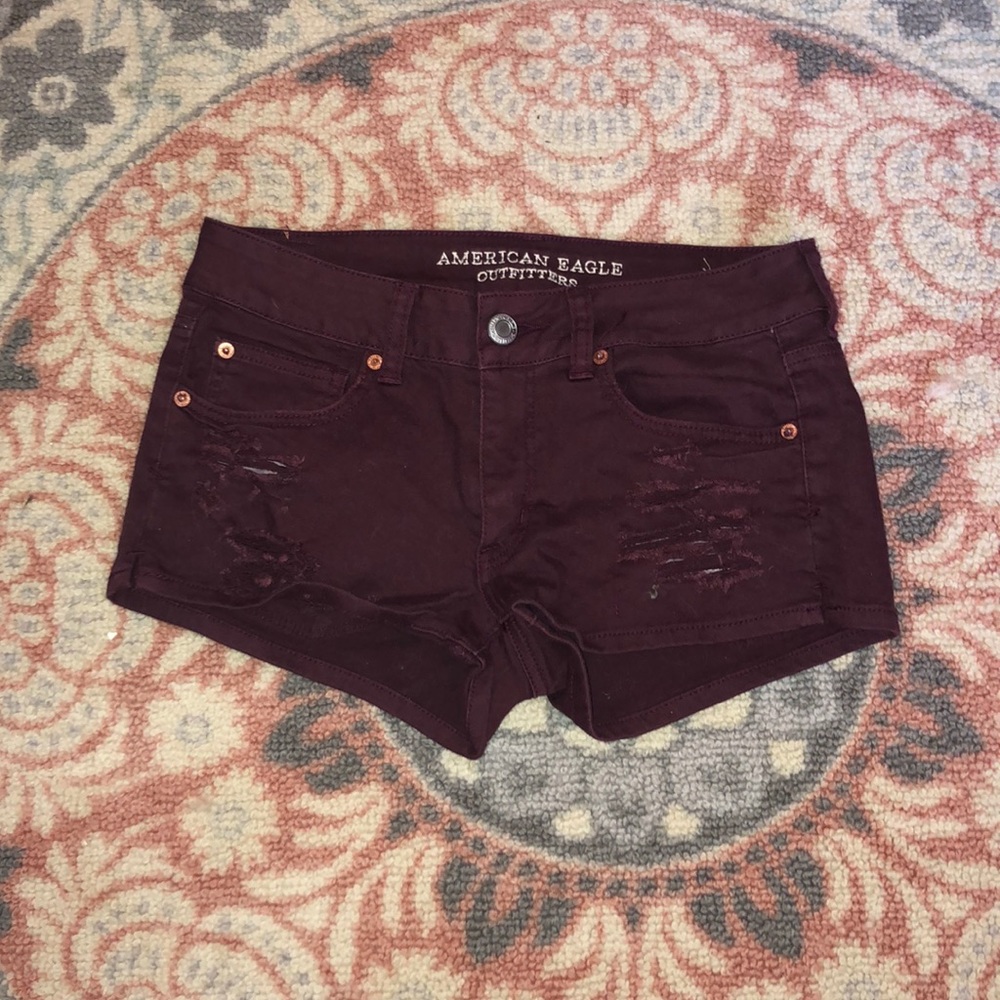 Never Worn: American Eagle Burgundy Jean Short 6